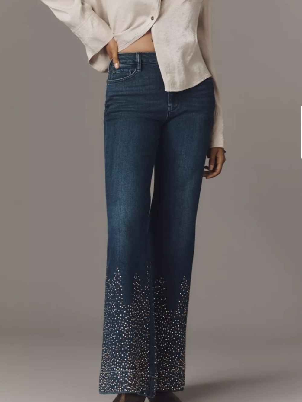 Pilcro Retro Studded Low Rise Jeans 27P